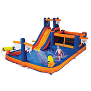 inflatable bouncy castle with water slide